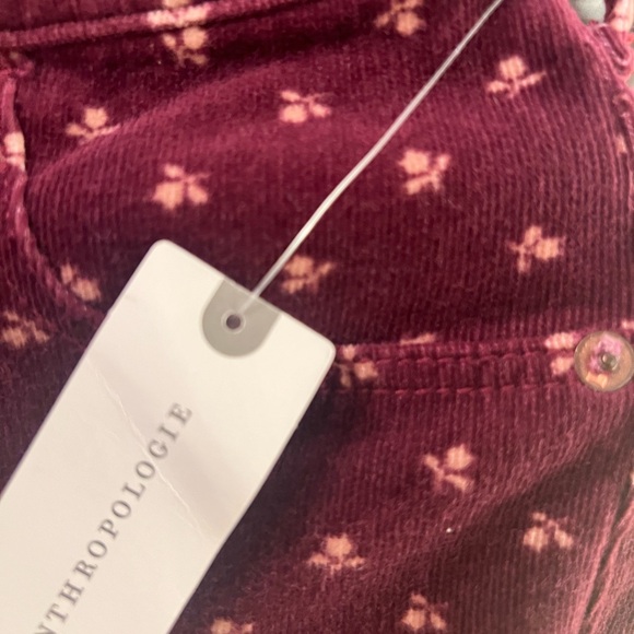 Anthropologie soft corduroy flowered pants size 27 NWT - Picture 5 of 6